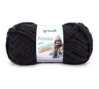 Gründl Laine à tricoter Alaska – 80% polyacrylique, 20% laine – Épaisse 100 g – Noir