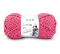 Gründl Alaska Laine à tricoter unie - 80% polyacrylique, 20% laine - Laine épaisse - 100 g - Corail