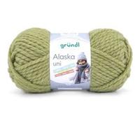 Gründl Alaska Laine à tricoter unie - 80% polyacrylique, 20% laine - Laine épaisse - 100 g - Pistache
