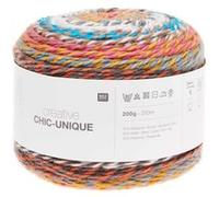 Pelote de laine à tricoter Creative Chic Unique - 200GR - Rico Design 011 Arc en ciel multicolore - 011 Arc en ciel multicolore 011 Arc en ciel multicolore