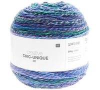 Pelote de laine à tricoter Creative Chic Unique DK - 200GR - Rico Design(...) - 007 Aqua multicolore 007 Aqua multicolore G