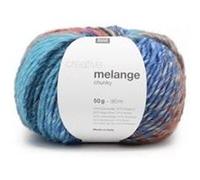 Pelote de laine à tricoter CREATIVE MELANGE CHUNKY - Rico Design(...) - 46 Bleu 46 Bleu G
