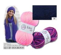 Pelote de laine à tricoter - GRUNDL - 760-19 LISA - Bleu marine - 50 g - Idéale pour vos projets créatifs