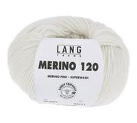 Pelote de laine à tricoter MERINO 120 - Lang Yarns(...) - Blanc (001) Blanc (001) G