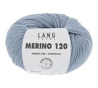 Pelote de laine à tricoter MERINO 120 - Lang Yarns(...) - Bleu (123)