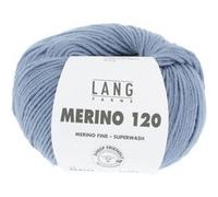 Pelote de laine à tricoter MERINO 120 - Lang Yarns(...) - Bleu (134) Bleu (134) G