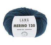 Pelote de laine à tricoter MERINO 120 - Lang Yarns(...) - Bleu (134) Bleu (134) G