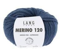 Pelote de laine à tricoter MERINO 120 - Lang Yarns(...) - Bleu (34) Bleu (34) G