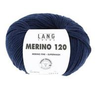 Pelote de laine à tricoter MERINO 120 - Lang Yarns(...) - Bleu (34) Bleu (34) G