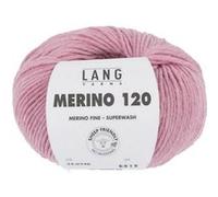 Pelote de laine à tricoter MERINO 120 - Lang Yarns(...) - Rose (348) Rose (348) G
