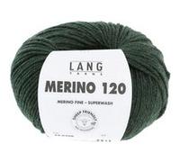 Pelote de laine à tricoter MERINO 120 - Lang Yarns(...) - Vert (398) Vert (398) G