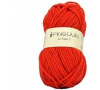 Pelote de laine à tricoter PINGO YARN 3 - Pingouin(...) - Orange (VERMILLON) Orange (VERMILLON) G
