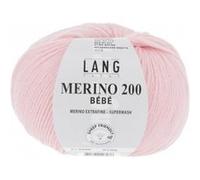Pelote de laine à tricoter pour layette MERINO 200 BEBE - Lang Yarns(...) - 309 Rose 309 Rose G