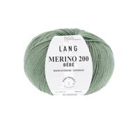 Pelote de laine à tricoter pour layette MERINO 200 BEBE - Lang Yarns(...) - 416 Vert