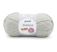 Gründl Shetland Pelote de fil à tricoter & à crocheter - Couleur 02, couleur sauge chiné, ton pastel