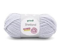 Gründl Shetland - Laine à tricoter douce - 80% polyacrylique et 20% laine - 100 g / 170 m - Taille des aiguilles : 7-8 - 1 x 100 g - Gris clair mélangé