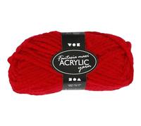 Generique Pelote de laine acrylique Fantasia 35 m, 50 g, Rouge