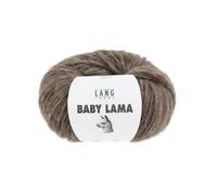 Pelote De Laine Baby Lama - Lang Yarns - Fil Noble, Moelleux Et Isolant Thermique. Color : 0096 Marron Clair Chiné Marron