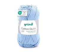 Pelote de laine - Bleu ciel - 148 - 100% coton - 3/4 mm - Gründl - Cotton Quick Uni