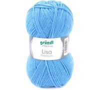 Pelote de laine - Bleu moyen - 17 - 100% acrylique - 3,5/4,5 mm - Gründl - Lisa Premium