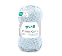 Gründl Fil à tricoter COTTON QUICK UNI - PPSC - certifié Oeko-Tex - 162 Bleu G