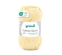 Pelote de laine - Coquille œuf - 152 - 100% coton - 3/4 mm - Gründl - Cotton Quick Uni