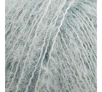 Pelote de laine d'alpaga et de soie super fine et moelleuse - Soie d'alpaga brossée Drops - Léger et chaud - 25,5 g - 130 m par pelote - 14 gris clair vert