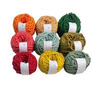 Pelote de laine douce en coton de lait pour débutant à tricoter à la main et 9 couleurs x 40 g de fils pour débutants gilet et crochets