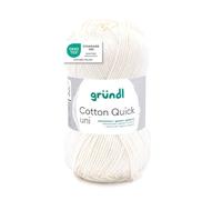 Pelote de laine - Ecru - 132 - 100% coton - 3/4 mm - Gründl - Cotton Quick Uni