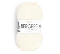Pelote de laine - Écru - 50% Laine 50% acrylique - Bergère de France - Idéale 4