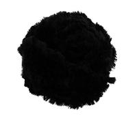 Pelote de laine en fourrure douce pour crochet et tricot Noir 32 m
