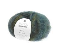 Pelote De Laine Et Mohair Fashion Meri Mohair Print - Douceur Luxueuse, Effet Rayé & Finition Vaporeuse - Rico Design. Color : 04 Mer Profonde