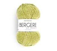 Bergère de France - BARISIENNE pelote de laine à tricoter et crochet (50g) 4 mm - 100% Acrylique - Fabriqué en France - Fil Rond, très Doux - Vert (JOJOBA)