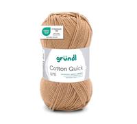 Pelote de laine - Laiton - 172 - 100% coton - 3/4 mm - Gründl - Cotton Quick Uni