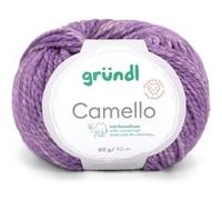 Pelote de Laine Mérinos et Chameau CAMELLO de Gründl - Fil Naturel Doux et Thermorégulateur(...) - 02 Violet 02 Violet G