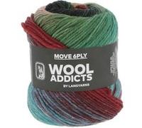 Pelote de laine MOVE 6 fils - 100 gr - Wool Addict - Spécial chaussettes - Ultra-résistante & respirante(...) - 0010 Multicolore 0010 Multicolore G