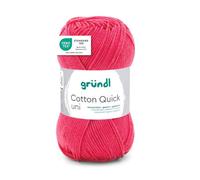 Pelote de laine - Pétunia - 157 - 100% coton - 3/4 mm - Gründl - Cotton Quick Uni