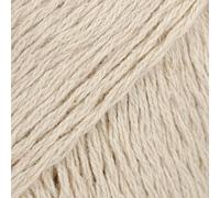 Pelote de laine pour tricot en coton, viscose et lin, Drops Belle, DK, poids légèrement peigné, 51 g, 120 m (23 Crème menthe)