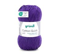 Pelote de laine - Prune - 109 - 100% coton - 3/4 mm - Gründl - Cotton Quick Uni