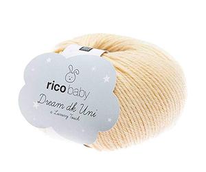 Pelote de laine 'Rico Design - Rico Baby' Dream dk Uni Crème 50g 115m