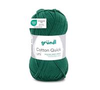 Pelote de laine - Vert sapin - 169 - 100% coton - 3/4 mm - Gründl - Cotton Quick Uni