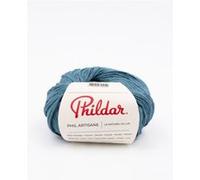 Phildar - Pelote de Laine Phil Artisane - Laine à Crocheter et à Tricoter - 30% LIN,70% VISCOSE - Aiguille n°3.5 - Couleur VERT