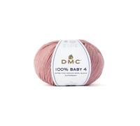 DMC Garn – Fil à tricoter et à crocheter 100% Baby 4 mérino – 105 Rose