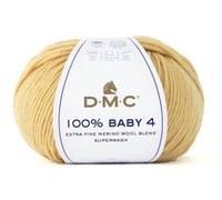 DMC Garn Fil à tricoter et crocheter 100% Baby 4 mérino 110 Jaune