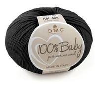 Pelote de mérino à tricoter 100% BABY - Dmc(...) - 02 Noir 02 Noir G
