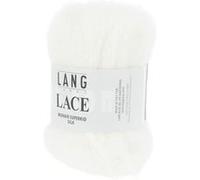 Pelote de Mohair et soie à tricoter LACE - 25 GR - Lang Yarns(...) - Blanc (01) Blanc (01) G