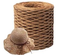 Pelote de raphia naturel pour emballage - Corde à tricoter et loisirs créatifs pour sac de plage, chapeau, jouet et loisirs créatifs