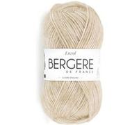 Bergère de France - ENVOL - Pelote de laine à tricoter et cochet (45g) 23% laine - 4,5 mm - Fil fantaisie rond et brillant - Beige (BEIGE)