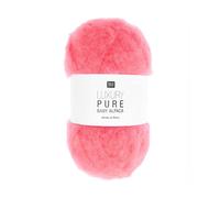 Pelote Exceptionnelle Luxury Pure Baby Alpaca - Rico Design - Le Fil 100 % Alpaga Bébé Pour Un Tricot Haut De Gamme. Color : 02 Corail