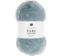Pelote Exceptionnelle Luxury Pure Baby Alpaca - Rico Design - Le Fil 100 % Alpaga Bébé Pour Un Tricot Haut De Gamme. Color : 08 Bleu Fumé Bleu